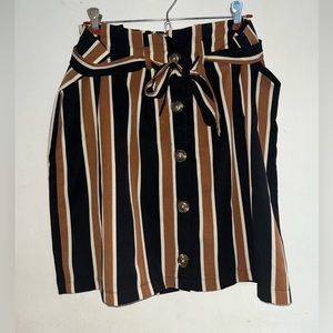 Paper bag waist skirt